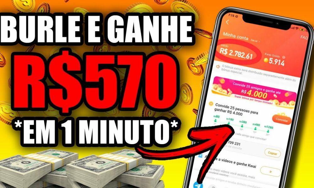 Como BURLAR o KWAI e GANHAR $570 REAIS em 01Min 💰(COMPROVADO) Como Ganhar Dinheiro no Kwai 2022