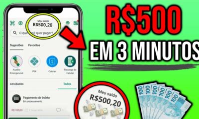 Como Ganhar R$500 Reais EM 3 MINUTOS - NOVO APP PAGANDO