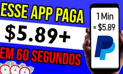 Esse APLICATIVO PAGA $5,89 POR 60 SEGUNDOS de GRAÇA no PAYPAL - Como Ganhar Dinheiro na Internet