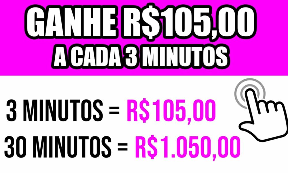 GANHE R$105 A CADA 3 MINUTO NESSE APP SEM PARAR +Prova de Pagamento/como ganhar dinheiro na internet