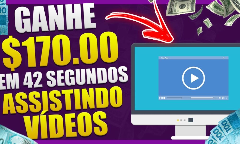 Ganhe $170.00 Por 42 Segundos no YouTube [RECEBA R$1.200 POR DIA] Como Ganhar Dinheiro Online