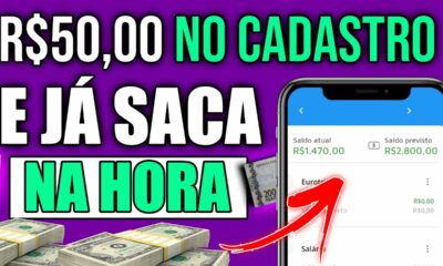 Ganhe $50,00 AGORA via PIX no CADASTRO e E JA PODE SACAR NA HORA - Como Ganhar Dinheiro na Internet