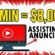 Ganhe $8,00 POR MINUTO Assistindo a Anúncios em Vídeos (10 vídeos $100) Ganhar Dinheiro na Internet