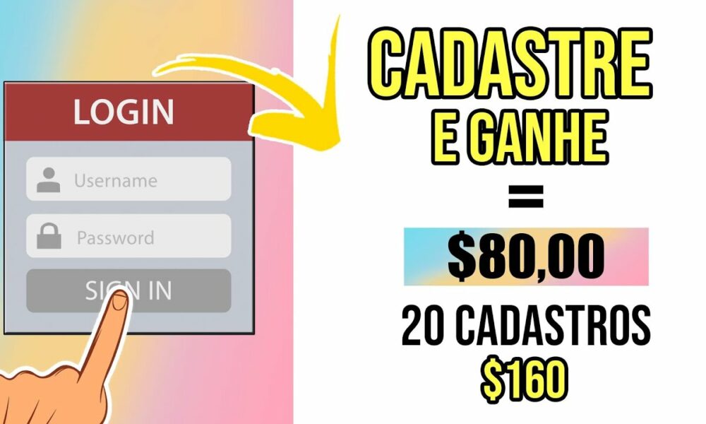 Ganhe $80,00 No Cadastro [20 Cadastros = $160] PROVA DE PAGAMENTO - Como Ganhar Dinheiro na Internet