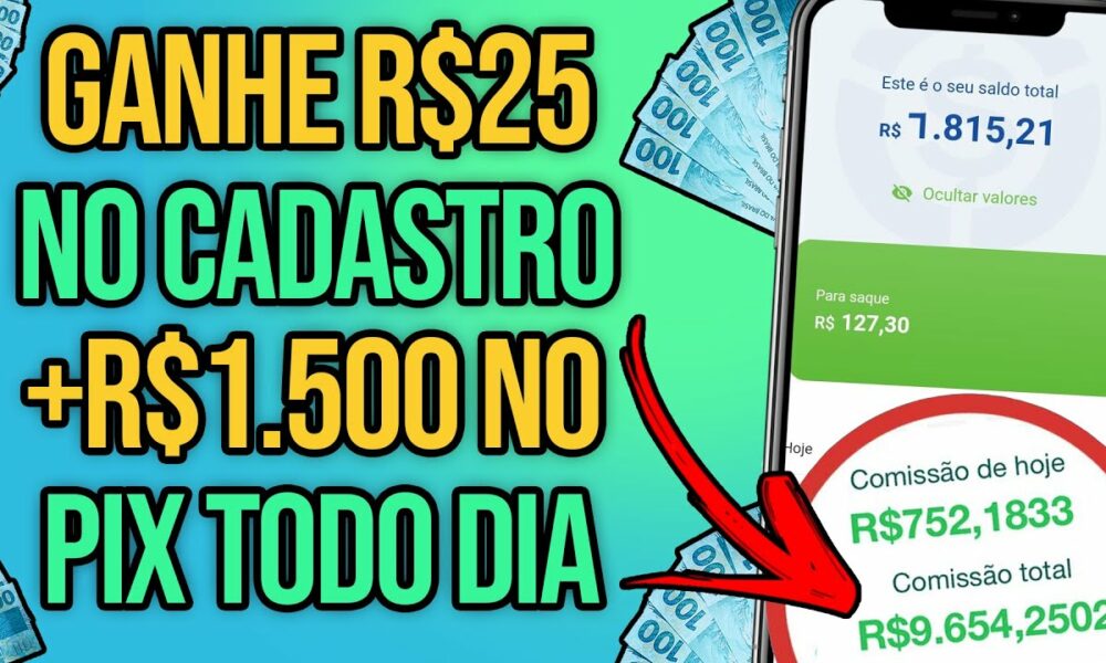 Ganhe AGORA $25,00 NO CADASTRO +R$1.500 NO PIX TODOS OS DIAS NESSE APP QUE GANHA DINHEIRO DE VERDADE