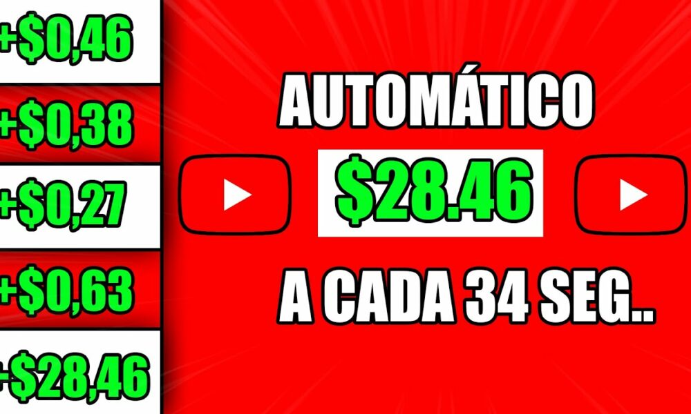 Ganhe ATÉ R$28,46 A CADA 32 SEGUNDOS ASSISTINDO VÍDEOS DO YOUTUBE (Como ganhar dinheiro online)