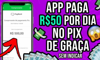 [LANÇOU] APLICATIVO PAGA R$50,00 POR DIA NO PIX SEM CONVIDAR NINGUÉM/Ganhar Dinheiro Online