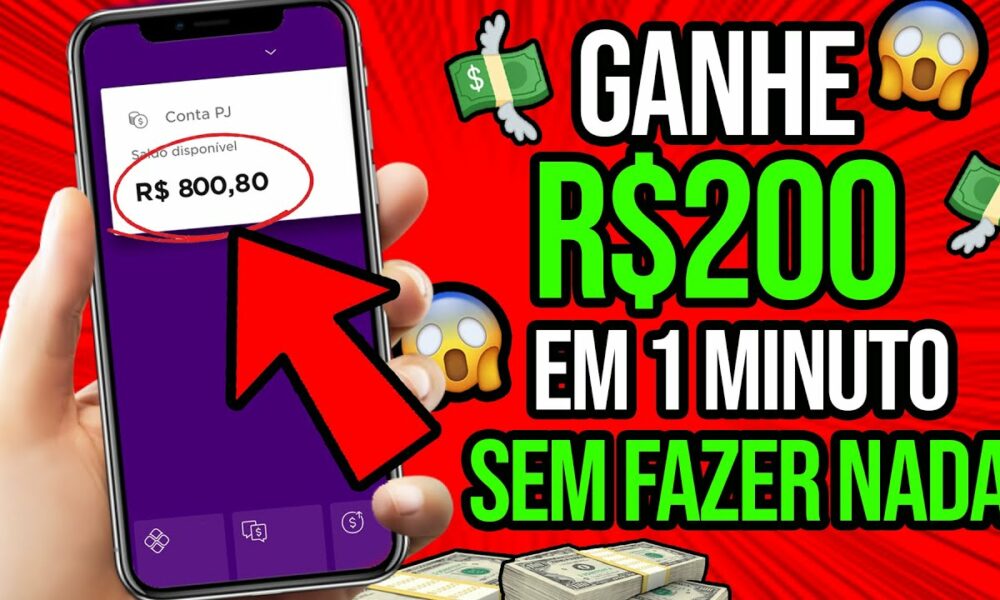 [LANÇOU] NOVO APLICATIVO GRATUITO QUE PAGA $200 em 1 MIN SEM FAZER NADA🤑 Ganhar Dinheiro na Internet