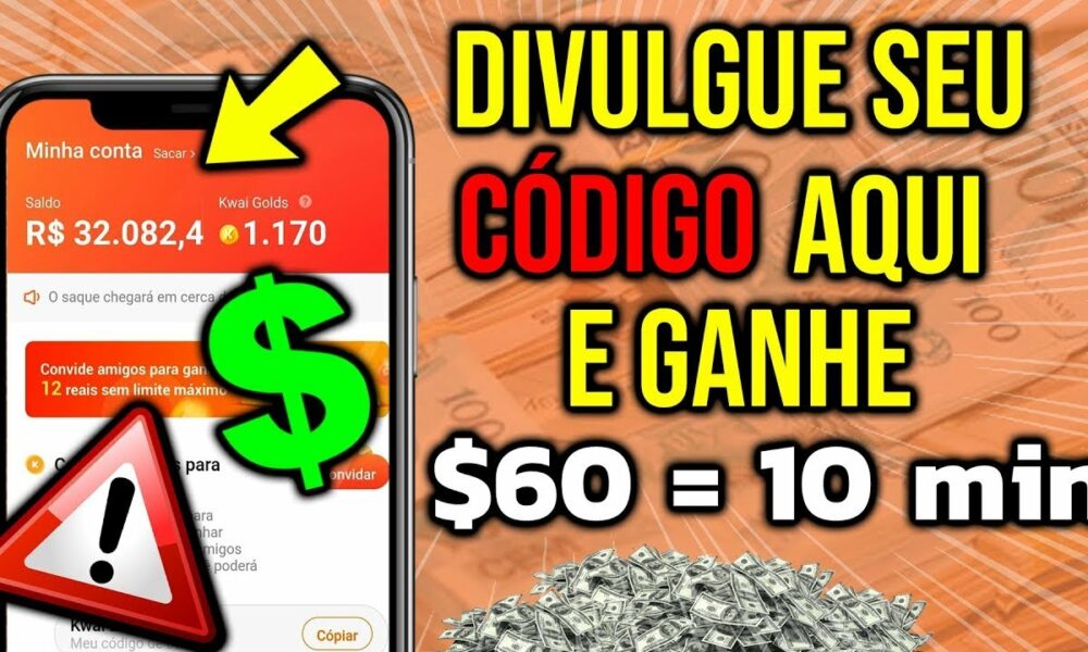 (LIVE DIVULGANDO CÓDIGO) Como BUGAR o KWAI e GANHAR $100 TODO DIA Como Ganhar Dinheiro no Kwai