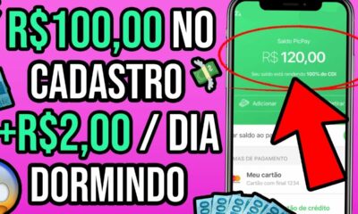 LOUCURA😱 RESGATE R$100 NO PIX SÓ PELO CADASTRO + GANHE R$2 POR DIA DORMINDO /Ganhar Dinheiro Online