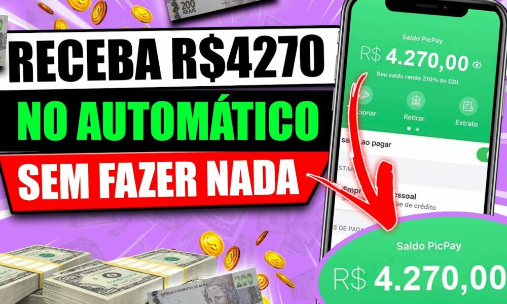 NOVO APP PARA GANHAR DINHEIRO PAGANDO R$427 no AUTOMÁTICO sem FAZER NADA/Ganhar Dinheiro na Internet