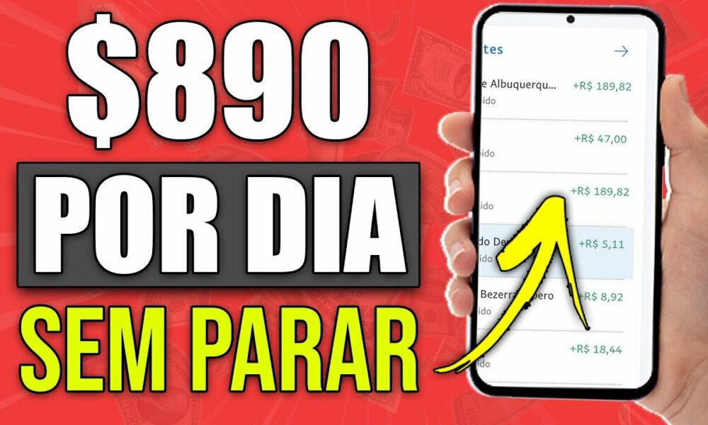 RECEBA $890 POR DIA Usando esse APP QUE GANHA DINHEIRO DE VERDADE/Como Ganhar Dinheiro na Internet.