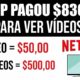 [SECRETO] ESSE APP PAGOU $830 REAIS PARA VER VÍDEOS - APP PARA GANHAR DINHEIRO/Como Ganhar Dinheiro