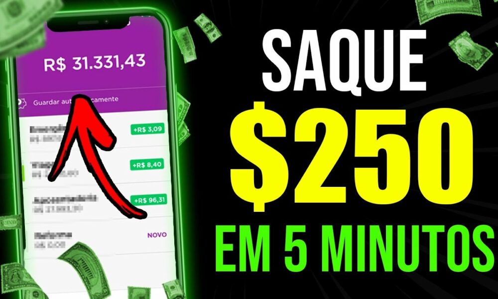 Saque $250 em 5 Minutos NESSE APP +GANHE $15 NO CADASTRO E JA PODE SACAR/Ganhar Dinheiro na Internet