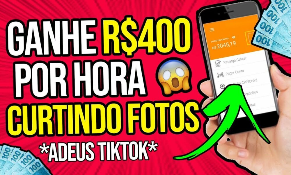 ADEUS TIKTOK - NOVO APP PARA GANHAR DINHEIRO PAGA $400 PARA CURTIR FOTOS/Ganhar Dinheiro na Internet