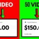 *(1Video= $5.00)* Ganhar Dinheiro Assistindo Videos/como ganhar dinheiro assistindo vídeo no youtube