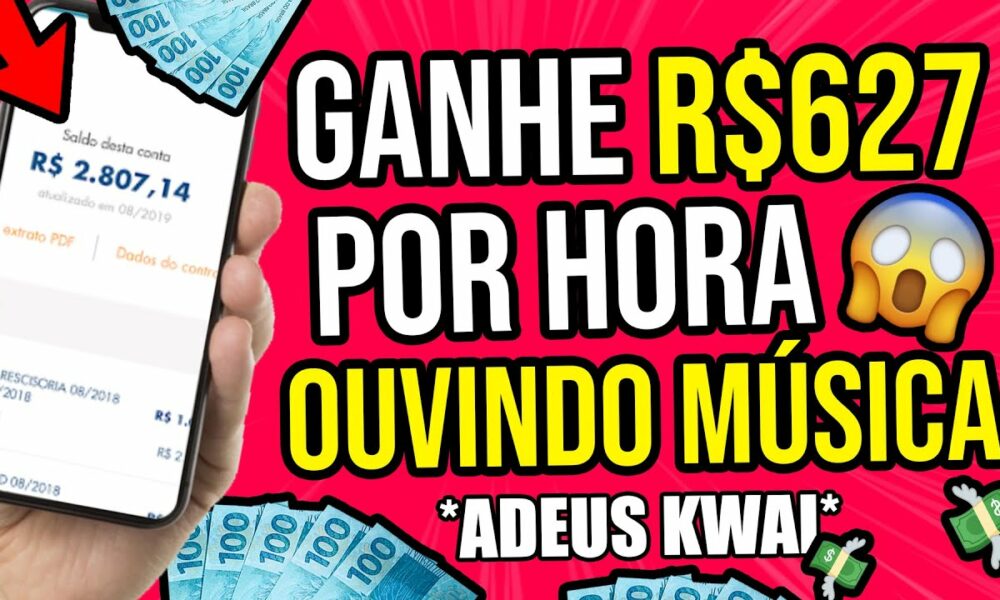 😭ADEUS KWAI - NOVO APP PARA GANHAR DINHEIRO PAGA $627 PARA OUVIR MÚSICAS/Ganhar Dinheiro na Internet