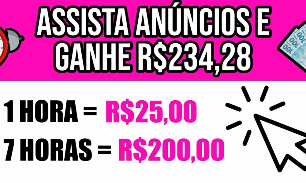 ASSISTA ANÚNCIOS DO YOUTUBE E GANHE DINHEIRO (R$234,28 por hora) (Como ganhar dinheiro online)