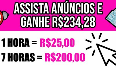 ASSISTA ANÚNCIOS DO YOUTUBE E GANHE DINHEIRO (R$234,28 por hora) (Como ganhar dinheiro online)