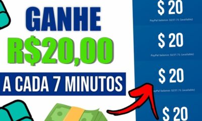 🔥CADASTRE E GANHE $20,00 A CADA 7 MINUTOS [Prova de Pagamento] Como Ganhar Dinheiro na Internet