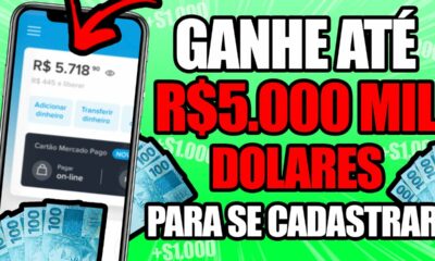 [CORRE] GANHE ATÉ $5.000 MIL DÓLARES APENAS PARA SE CADASTRAR NESSE SITE/Ganhar Dinheiro na Internet