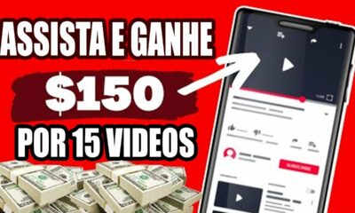 Ganhe $150 Por 15 Vídeos que você ASSISTIR DE GRAÇA/como ganhar dinheiro assistindo vídeo no youtube