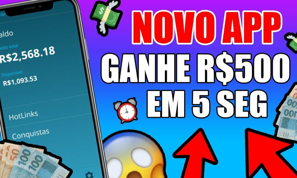 [LANÇAMENTO] GANHE ATÉ R$500,00 EM 5 SEGUNDOS PARA VER ANÚNCIOS🤑NOVO APP/Ganhar Dinheiro na Internet