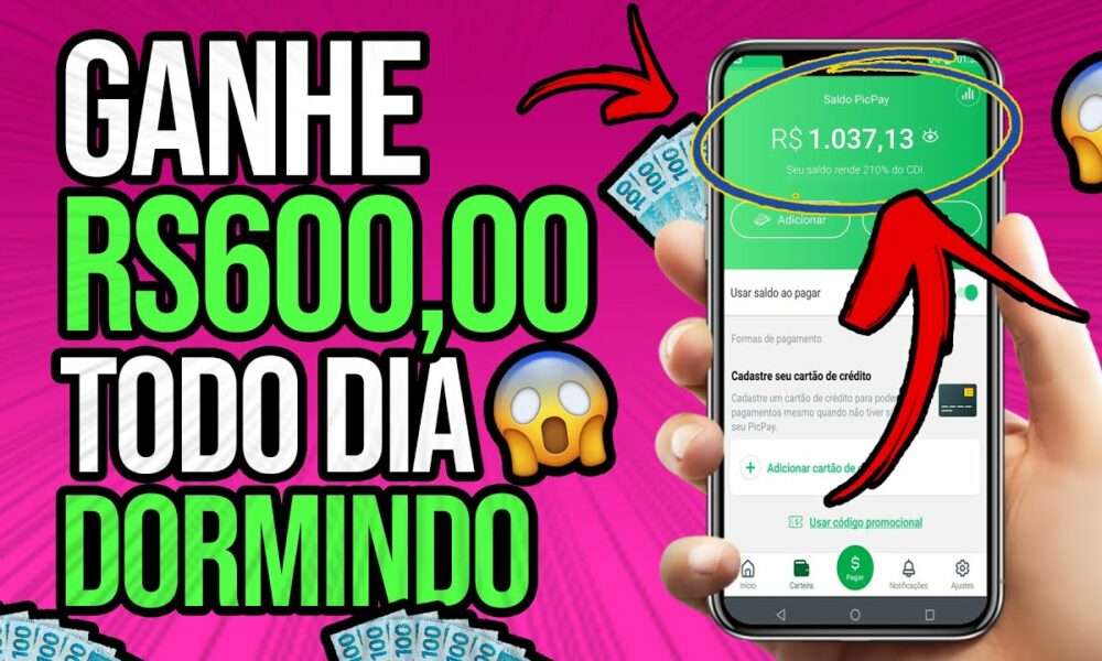 [LANÇOU] NOVO APLICATIVO GRATUITO QUE PAGA $600 TODO DIA SEM FAZER NADA/ Ganhar Dinheiro na Internet