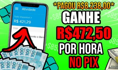 PAGOU R$8.238,00🤑ESSE NOVO APP PAGA R$472,50 NO PIX POR HORA +PROVA/Como Ganhar Dinheiro na Internet