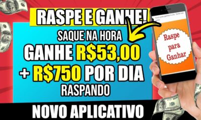 ✅😧RASPE E GANHE! RASPE DENTRO DESSE APLICATIVO E GANHE R$53,00 + R$750 POR DIA/ como ganhar dinheiro