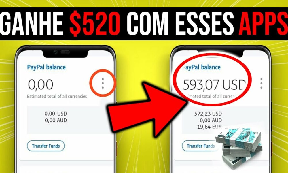 RECEBA $520 USANDO esses APLICATIVOS GRATUITOS (APP QUE PAGA NA HORA) Ganhar Dinheiro na Internet