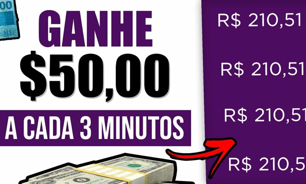 Receba $50,00 A Cada 3 Minutos no seu Pix [Prova de Pagamento] Como Ganhar Dinheiro na Internet