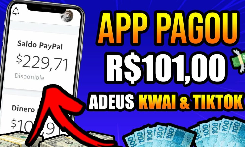 SUBSTITUTO DO Kwai e TikTok🤑APP PAGANDO R$101,00 MUITO RÁPIDO PARA JOGAR/Ganhar Dinheiro na Internet