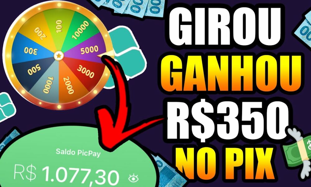 VAZOU😱 GIRE UMA ROLETA E GANHE ATÉ R$350 VIA PIX NA HORA/Como Ganhar Dinheiro na Internet