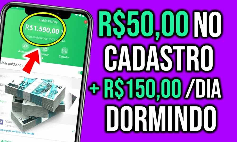 [VAZOU] NOVO APP PARA GANHAR DINHEIRO na INTERNET PAGA R$50,00 NO CADASTRO + GANHE DINHEIRO DORMINDO