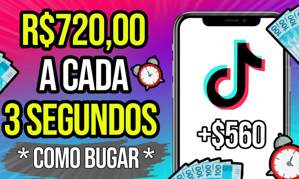 😨VAZOU UM BUG DO TIKTOK QUE FAZ VOCÊ GANHAR R$720 a cada 3 SEGUNDOS🤑 Como Ganhar Dinheiro no TikTok