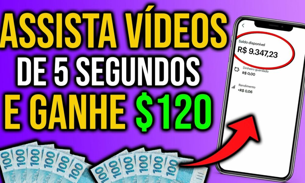 ASSISTA VÍDEOS DE 5 SEGUNDOS E SAQUE $120 REAIS NO PIX [SEM LIMITES/Como Ganhar Dinheiro na Internet