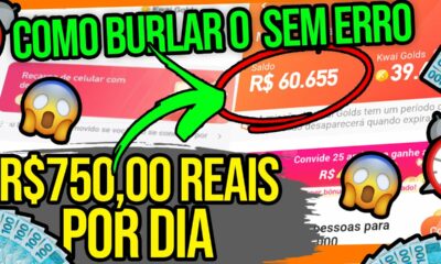 😱BOMBA NOVO BUG DO KWAI FAZ VOCÊ GANHAR R$750 REAIS POR DIA (FUNCIONA)🤑Como Ganhar Dinheiro no Kwai