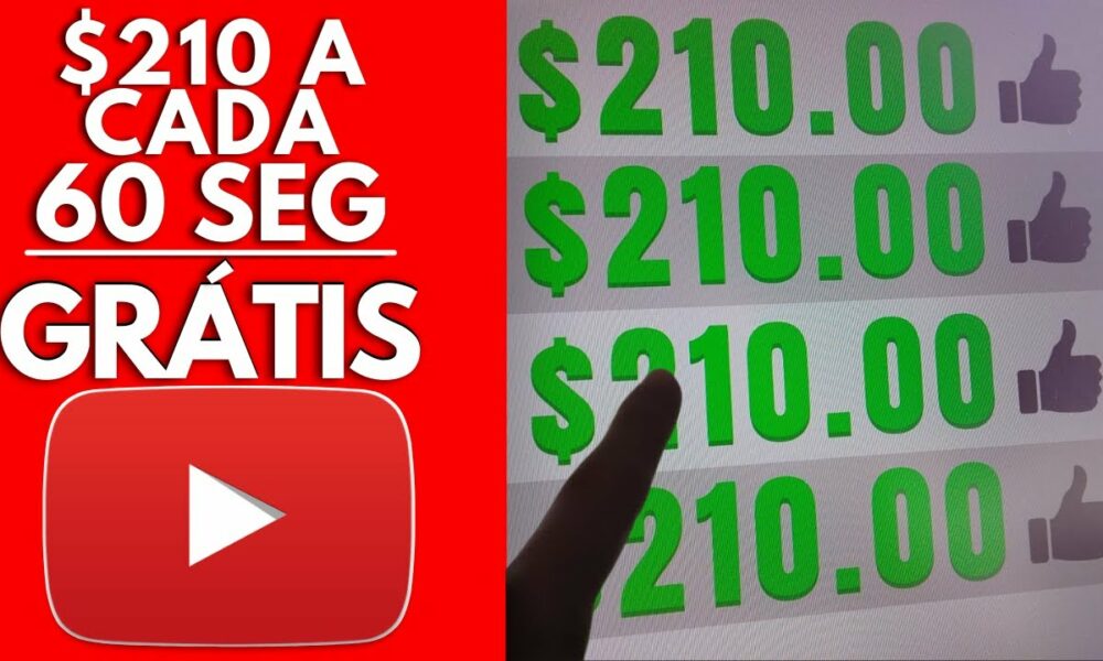 DINHEIRO RÁPIDO Ganhe $210em 60Seg. Assistindo Vídeos no Youtube - Ganhar Dinheiro na Internet