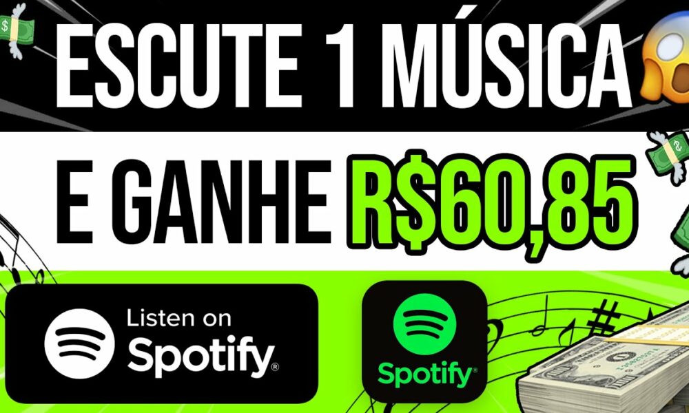 Ganhe $1.041,98 para ouvir músicas do Spotify ($60,85 POR MÚSICA) Como Ganhar Dinheiro Online