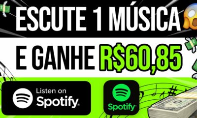 Ganhe $1.041,98 para ouvir músicas do Spotify ($60,85 POR MÚSICA) Como Ganhar Dinheiro Online