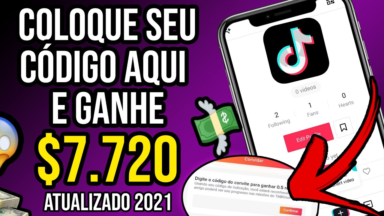 Onde Inserir O Código De Convite Do Tiktok 2021 Atualizado Passo A