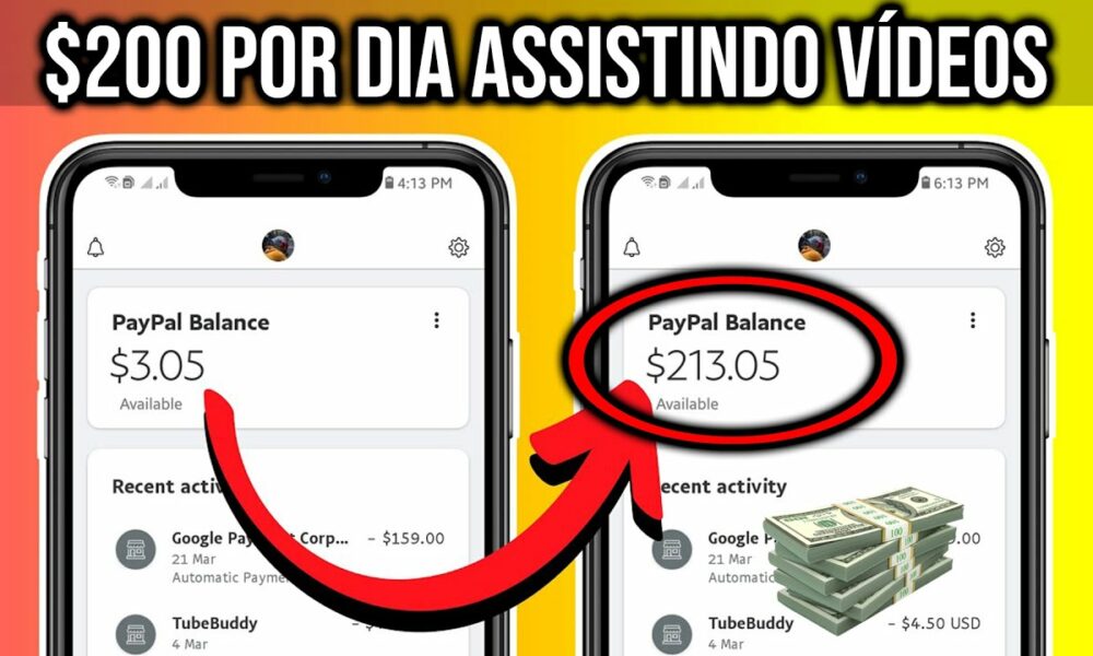 RECEBA $200 POR DIA Assistindo Vídeos e Anúncios (10 vídeos $100) Como Ganhar Dinheiro na Internet