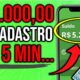 [URGENTE] GANHE R$5.000,00 em APENAS 5 MINUTOS SÓ PELO CADASTRO/ Como Ganhar Dinheiro na Internet