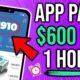 [VAZOU] NOVO APP PARA GANHAR DINHEIRO na INTERNET PAGA $600 = Em 1 HORA de GRAÇA no Paypal