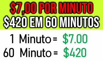 GANHE $7,00 +POR MINUTO ($420 em 60 minutos) App para ganhar dinheiro/Como Ganhar Dinheiro no Paypal