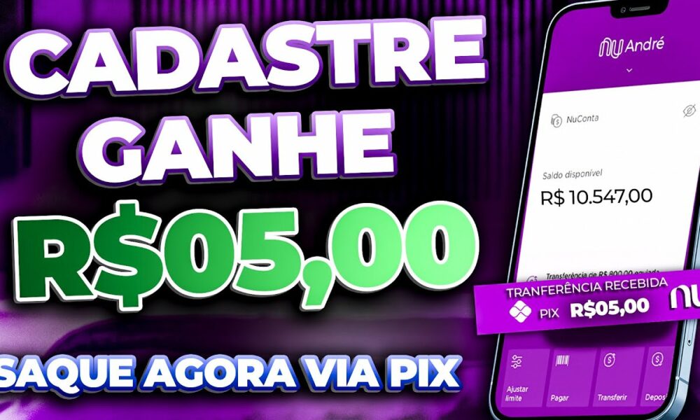 ✅ GANHE R$5,00 REAIS NO CADASTRO VIA PIX NOVO APP PAGANDO NO CADASTRO 2022 - CADASTRE E GANHE