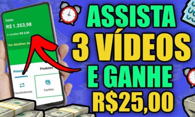 ASSISTA 3 VÍDEOS e GANHE ATÉ R$25,00🤑MELHOR APP PARA GANHAR DINHEIRO DE VERDADE/Como Ganhar Dinheiro