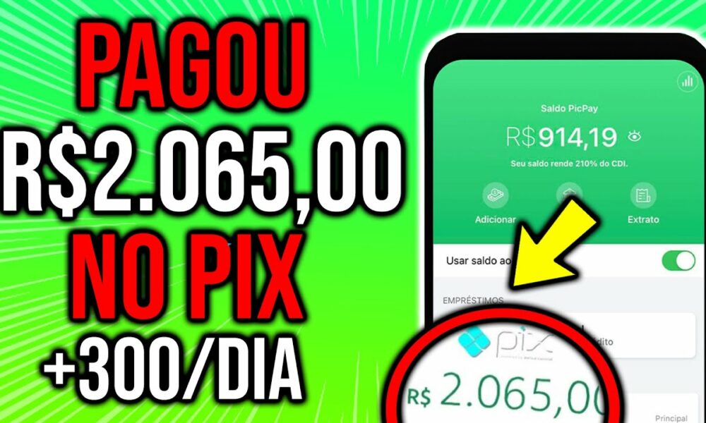 [LANÇOU] ESSE APP PAGA R$2.065,00 NO PIX + GANHE R$300,00 POR DIA -​Como Ganhar Dinheiro na Internet