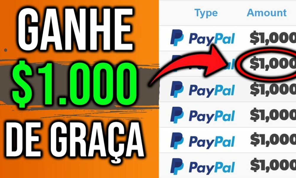 🤑VAZOU NOVO APP Gratuito que PAGA $1.000 em Dinheiro NA HORA de GRAÇA - Ganhar Dinheiro no Paypal